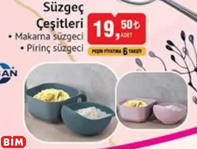 Süzgeç Çeşitleri Süzgeç Çeşitleri