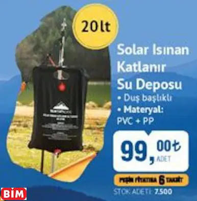 Solar Isınan Katlanır Su Deposu Solar Isınan Katlanır Su Deposu