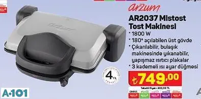 Arzum Tost Makinesi