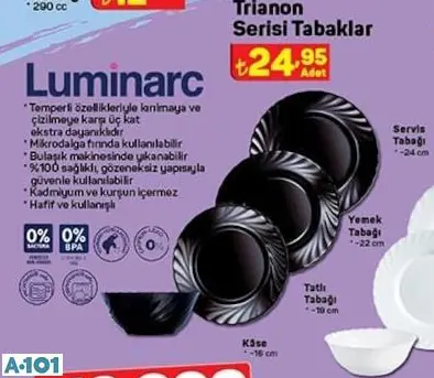 Luminarc Servis Tabağı