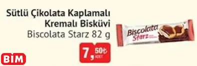 Biscolata Starz Sütlü Çikolata Kaplamalı Kremalı Bisküvi