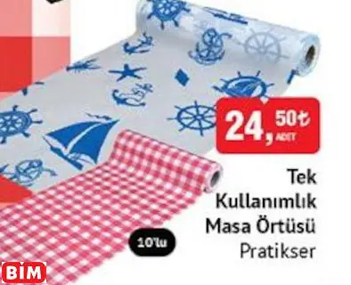 Pratikser Tek Kullanımlık Masa Örtüsü