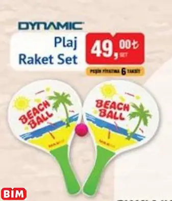 Dynamic Plaj Raket Set Dynamic Plaj Raket Set