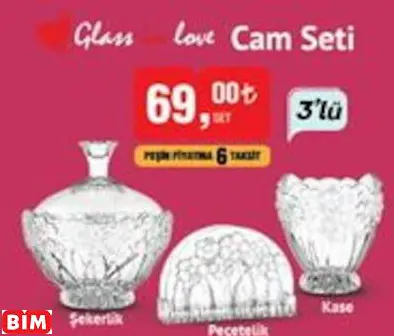 Glass İn Love Cam Seti
