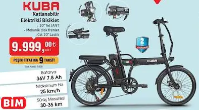 Kuba Katlanabilir Elektrikli Bisiklet Kuba Katlanabilir Elektrikli Bisiklet