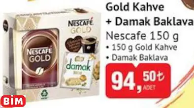 Nescafe Gold Kahve + Damak Baklava Nescafe Gold Kahve + Damak Baklava
