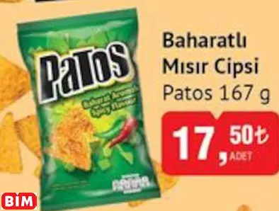 Patos Baharatlı Mısır Cipsi Patos Baharatlı Mısır Cipsi