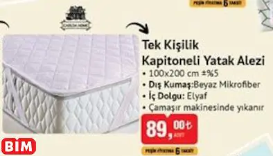 Casilda Home Tek Kişilik Kapitoneli Yatak Alezi