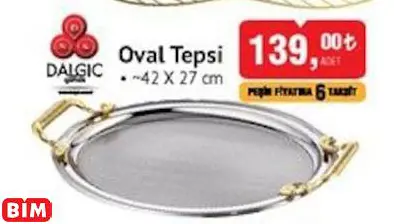 Dalgıç Gümüş Oval Tepsi