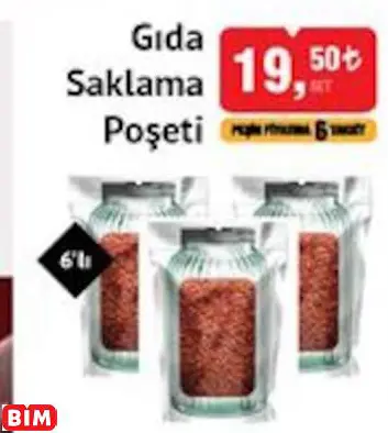 Gıda Saklama Poşeti Gıda Saklama Poşeti