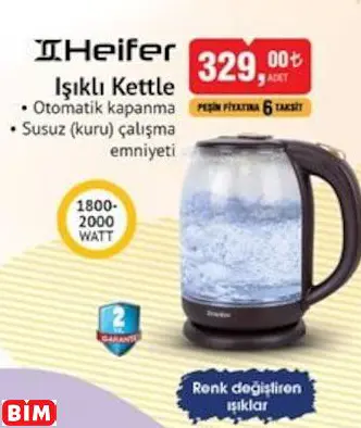 Heifer Işıklı Kettle