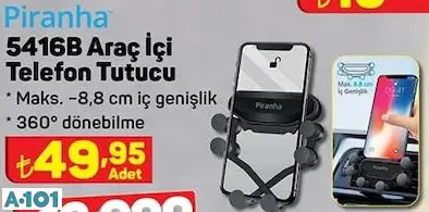 Piranha Araç İçi Telefon Tutucu