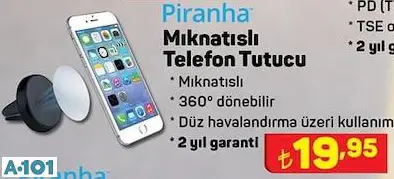 piranha mıknatıslı telefon tutucu