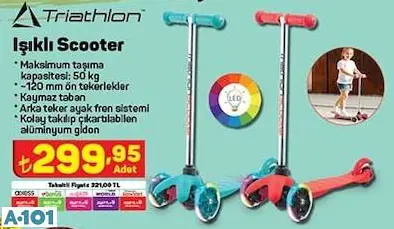 Triathlon Maxi Işıklı Scooter