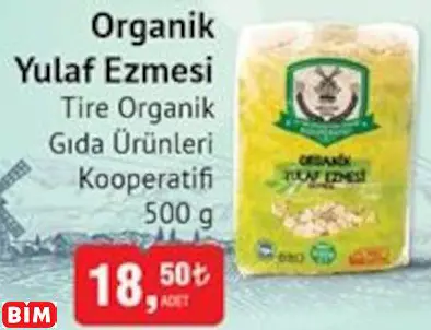 Tire Organik Gıda Ürünleri Kooperatifi Organik Yulaf Ezmesi