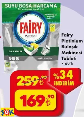 Fairy Platinium Bulaşık Makinesi Tableti Fairy Platinium Bulaşık Makinesi Tableti