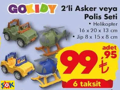 gokidy 2’li Asker veya Polis Seti gokidy 2’li Asker veya Polis Seti