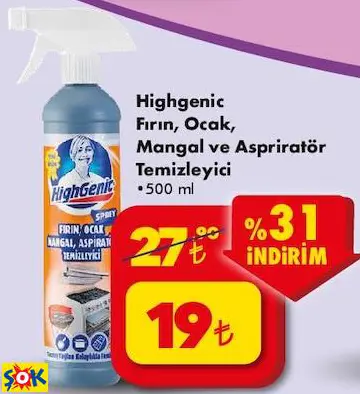 Highgenic Fırın, Ocak, Mangal Ve Aspriratör Temizleyici