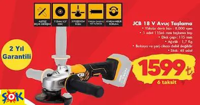 JCB 18 V Avuç Taşlama