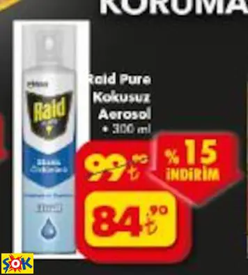Raid Pure Kokusuz Aerosol Raid Pure Kokusuz Aerosol