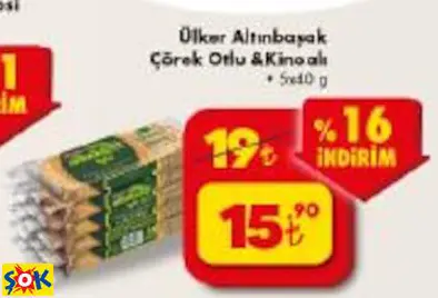 Ülker Altınbaşak Çörek Otlu &Kinoalı