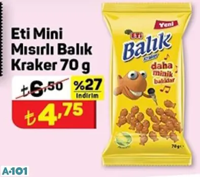 Eti Mini Mısırlı Balık Kraker