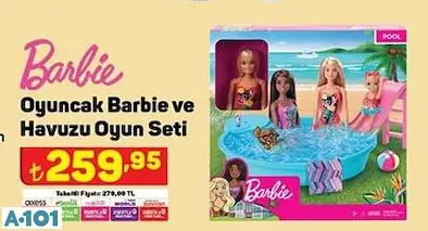 barbie oyuncak barbie ve havuzu oyun seti