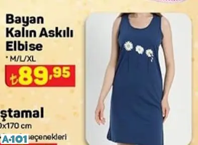 Bayan Kalın Askılı Elbise