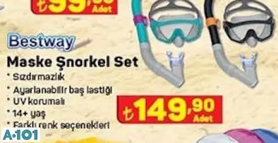 bestway maske şnorkel set