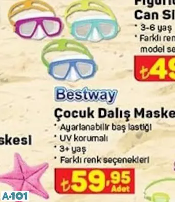 bestway çocuk dalış maskesi