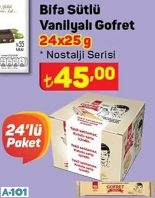 bifa sütlü vanilyalı gofret