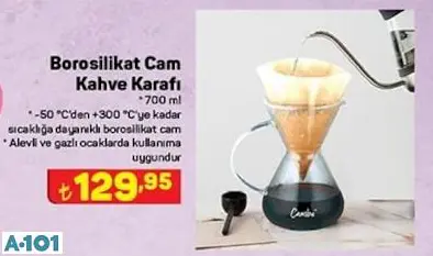 Borosilikat Cam Kahve Karafı