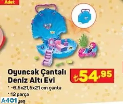 oyuncak çantalı denizaltı evi