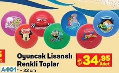 Oyuncak Lisanslı Renkli Toplar