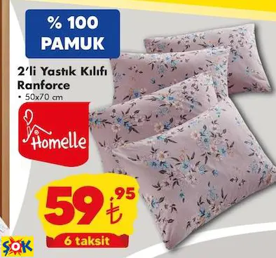 2’Li Yastık Kılıfı Ranforce