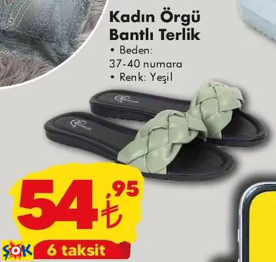 Kadın Örgü Bantlı Terlik