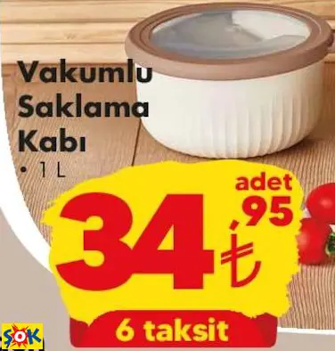 Vakumlu Saklama Kabı