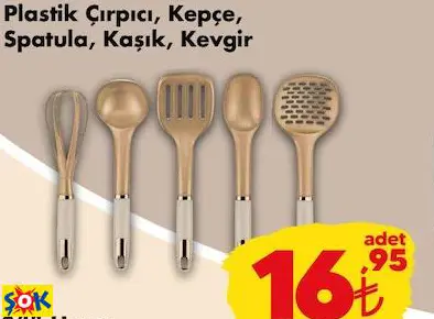 Plastik Çırpıcı, Kepçe, Spatula, Kaşık, Kevgir