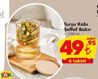 Turşu Kabı Şeffaf Bakır