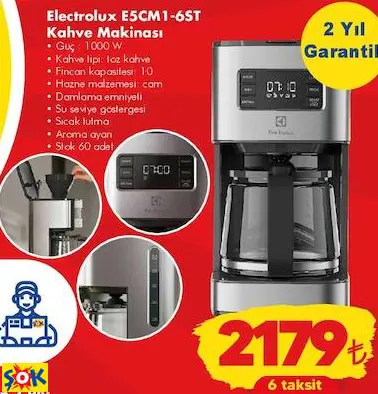 Electrolux E5CM1-6ST Kahve Makinası