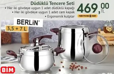 Berlin Düdüklü Tencere Seti Berlin Düdüklü Tencere Seti