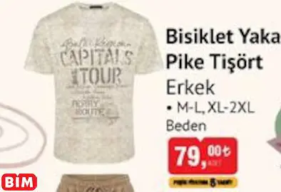 Bisiklet Yaka Pike Tişört