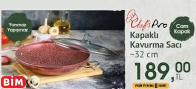 Chef's Pro Kapaklı Kavurma Sacı  ~32 Cm