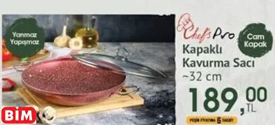 Chef's Pro Kapaklı Kavurma Sacı ~32 cm Chef's Pro Kapaklı Kavurma Sacı ~32 cm