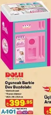 dolu oyuncak barbie dev buzdolabı