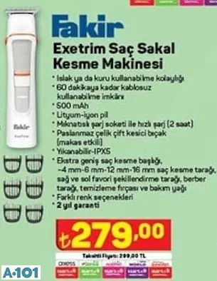 fakir saç sakal kesme makinesi