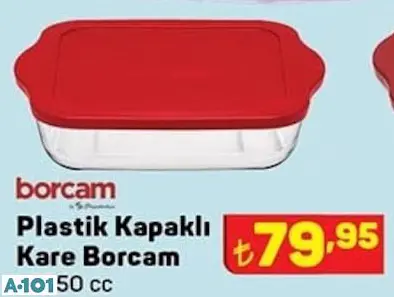 Borcam Plastik Kapaklı Kare Borcam