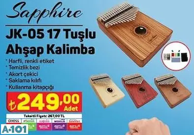 17 Tuşlu Ahşap Kalimba