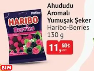 Haribo-Berries  Ahududu Aromalı Yumuşak Şeker