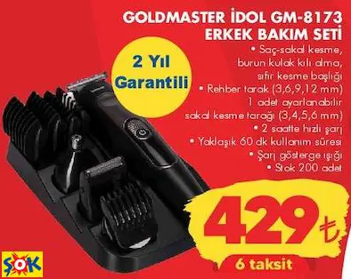 GOLDMASTER İDOL GM-8173 ERKEK BAKIM SETİ